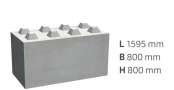Megablok beton 160x80x80cm